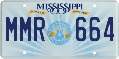 MS license plate MMR664