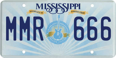 MS license plate MMR666