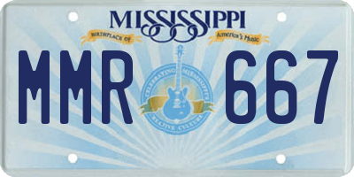MS license plate MMR667