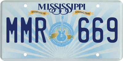 MS license plate MMR669