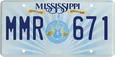 MS license plate MMR671