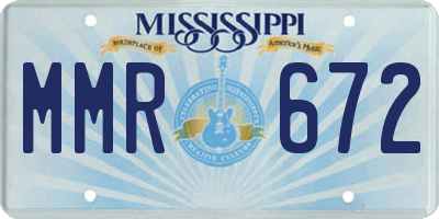 MS license plate MMR672