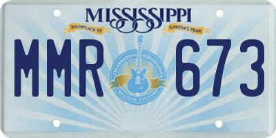 MS license plate MMR673