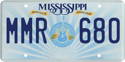 MS license plate MMR680