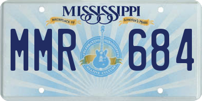 MS license plate MMR684