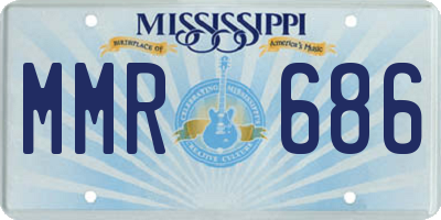 MS license plate MMR686
