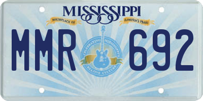 MS license plate MMR692