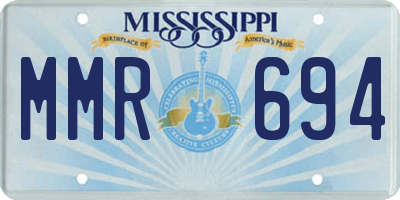 MS license plate MMR694