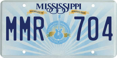 MS license plate MMR704
