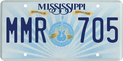 MS license plate MMR705