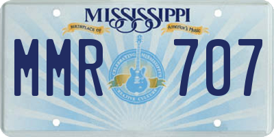 MS license plate MMR707