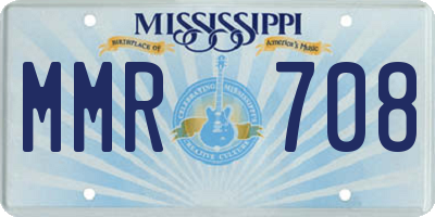 MS license plate MMR708