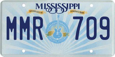 MS license plate MMR709