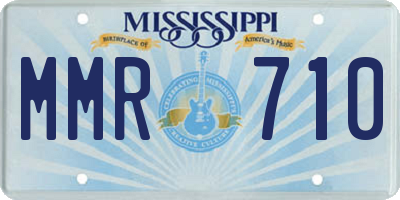 MS license plate MMR710