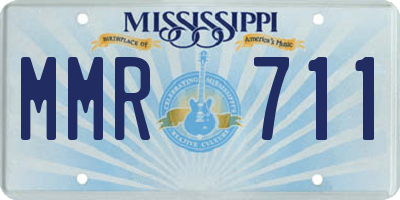 MS license plate MMR711