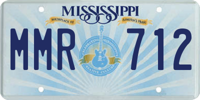 MS license plate MMR712