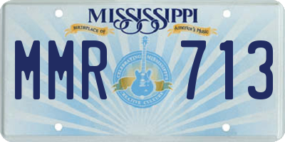 MS license plate MMR713