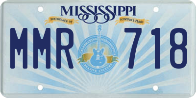 MS license plate MMR718