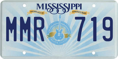 MS license plate MMR719