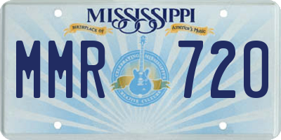 MS license plate MMR720