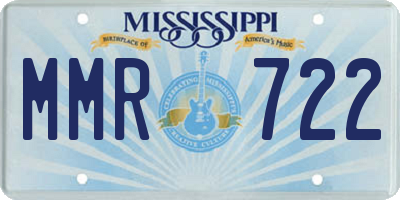 MS license plate MMR722