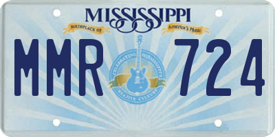 MS license plate MMR724