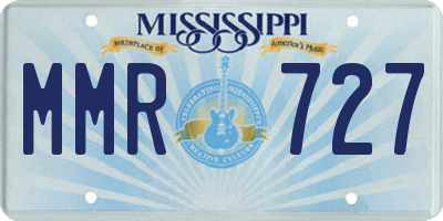 MS license plate MMR727