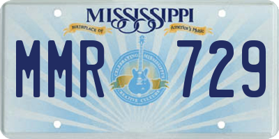 MS license plate MMR729
