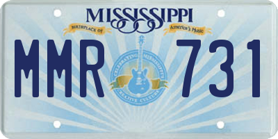 MS license plate MMR731