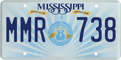 MS license plate MMR738