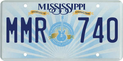 MS license plate MMR740