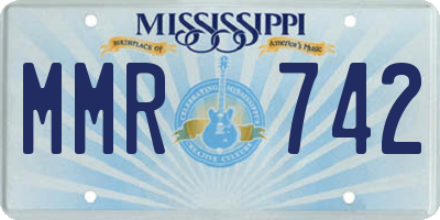MS license plate MMR742