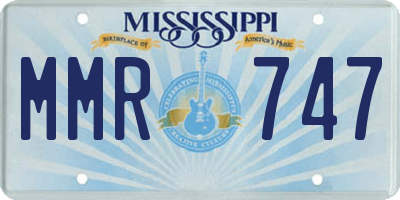 MS license plate MMR747