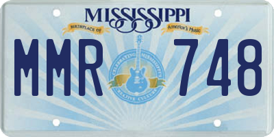 MS license plate MMR748