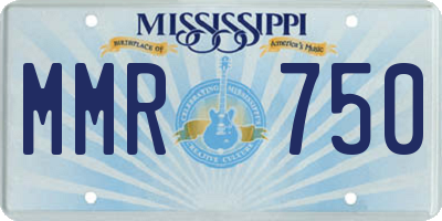 MS license plate MMR750