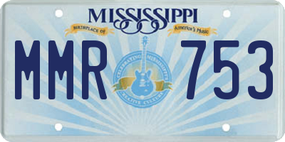 MS license plate MMR753