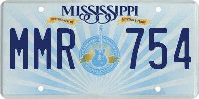 MS license plate MMR754