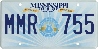 MS license plate MMR755