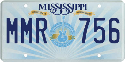 MS license plate MMR756