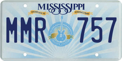 MS license plate MMR757