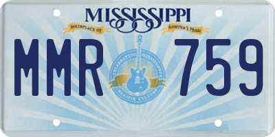 MS license plate MMR759