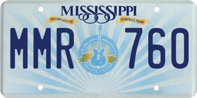 MS license plate MMR760