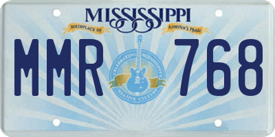 MS license plate MMR768