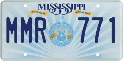 MS license plate MMR771