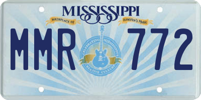 MS license plate MMR772