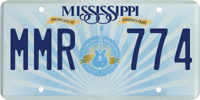 MS license plate MMR774