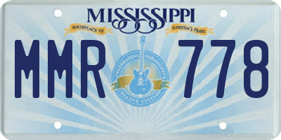 MS license plate MMR778