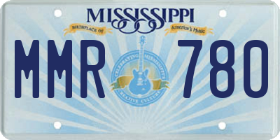 MS license plate MMR780
