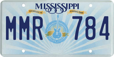 MS license plate MMR784