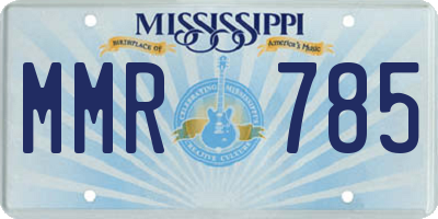 MS license plate MMR785
